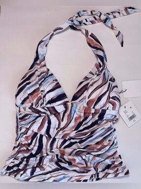 Gibson Latimer Women’s Multi-Color Halter Tankini Top Size XS NWT